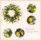 Spring Wreaths for Front Door, 22" Artificial Lemon & Greenery Wreath – Summer Lemon Eucalyptus Wreath for Indoor & Outdoor Home, Wedding, Wall & Porch Décor